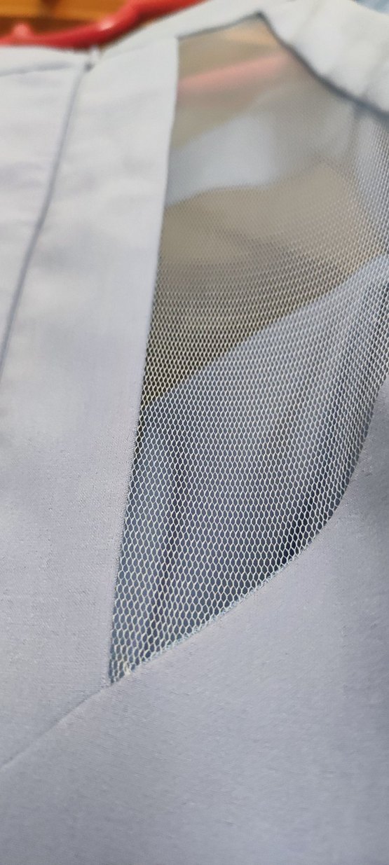 Mavi Straplez Uzun Drapeli Kadın Elbise - Görsel 5