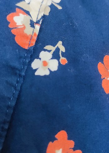 Çiçek Desenli Mavi Bohem Kadın Kimono - Görsel 5