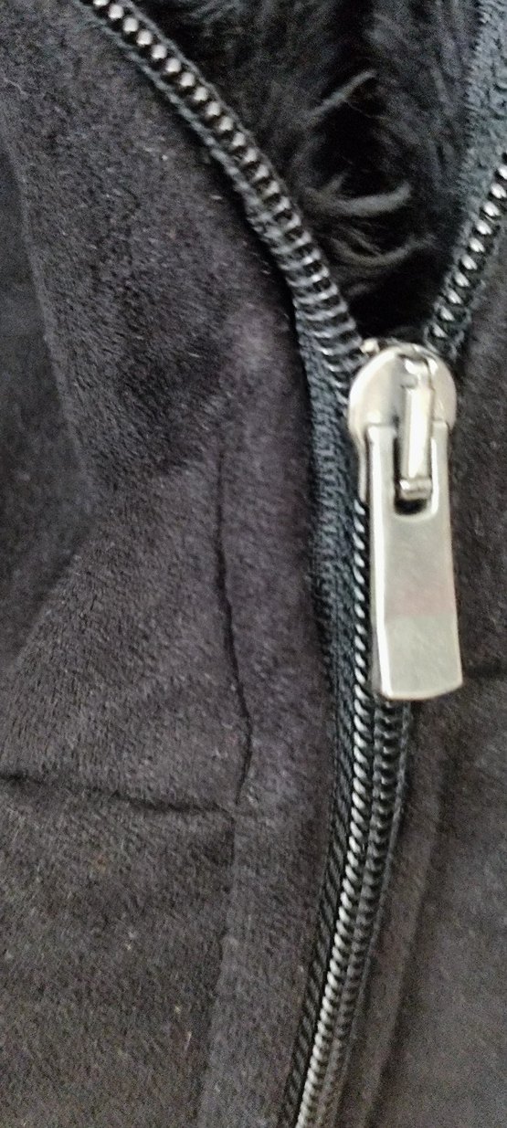 Siyah Kürklü Kadın Midi Ceket - Görsel 3