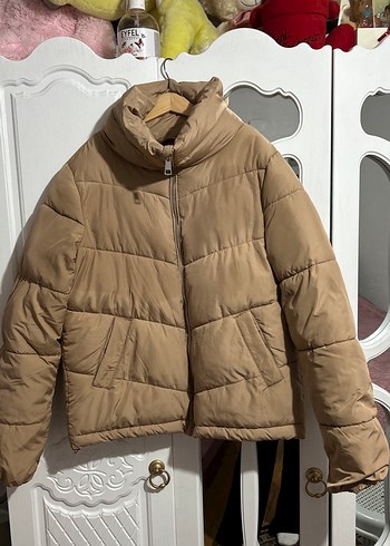 Bej Kadın Günlük Kısa Mont