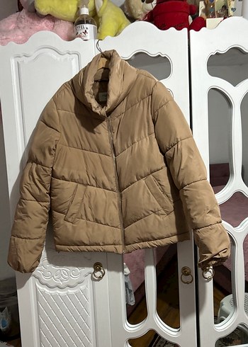 xs Beden Bej Kadın Günlük Kısa Mont