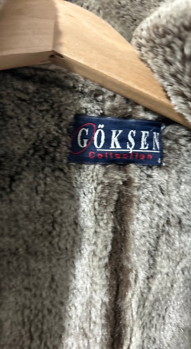 Kahverengi Süet Kürklü Kadın Kaban - Görsel 5