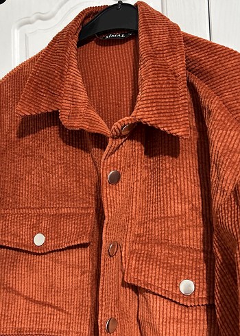 Kadın Kahverengi Süet Düğmeli Gömlek - Görsel 2