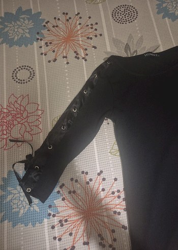 Siyah Gotik Nakışlı Kadın elbise - Görsel 2