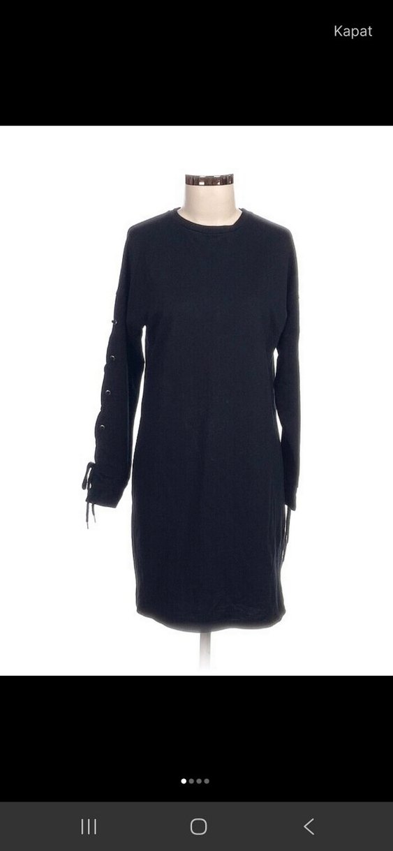 Siyah Gotik Nakışlı Kadın elbise - Görsel 5