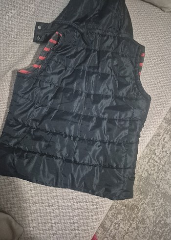 Siyah Tokalı Kemerli Kadın Yelek - Görsel 5