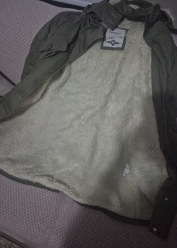 Gri Kürklü Rock Punk Kadın Kış Ceketi - Görsel 6