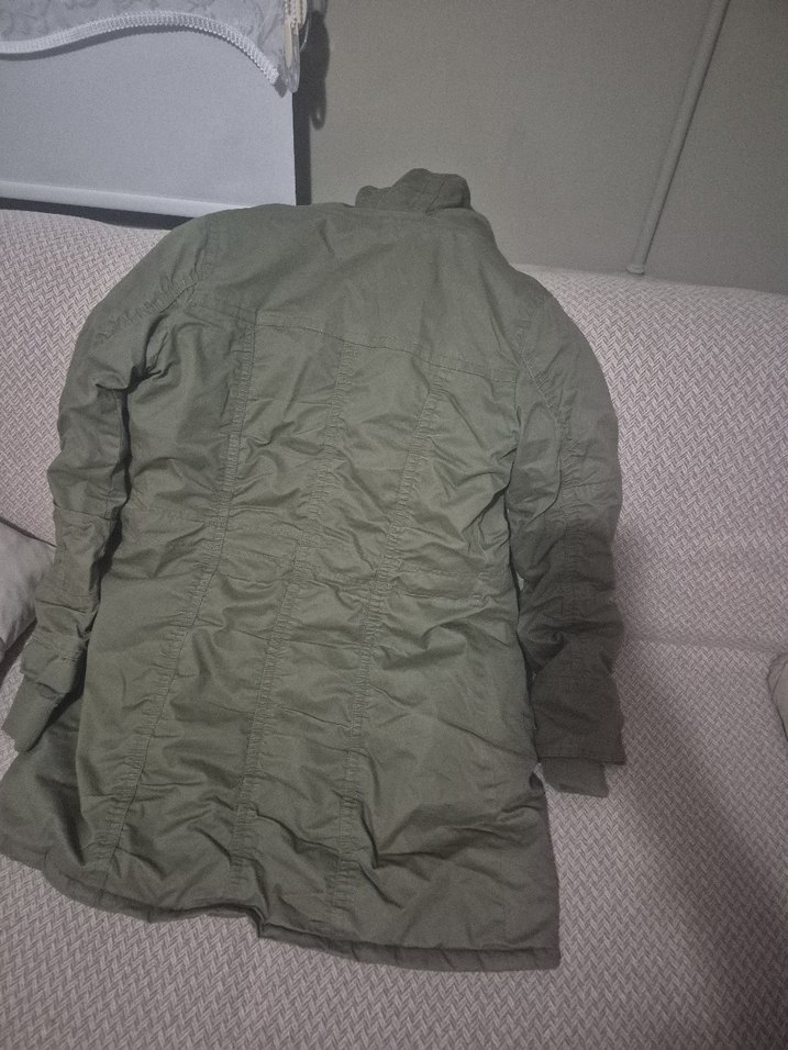 Gri Kürklü Rock Punk Kadın Kış Ceketi - Görsel 4