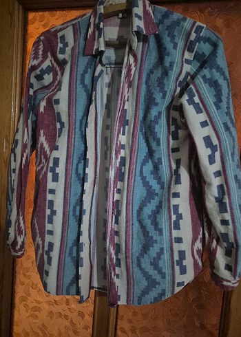 Bohem Çok Renkli Uzun Kollu Gömlek - Görsel 2