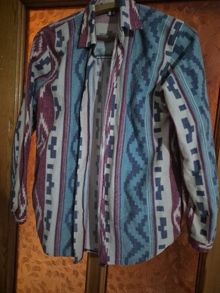 Bohem Çok Renkli Uzun Kollu Gömlek - Görsel 2