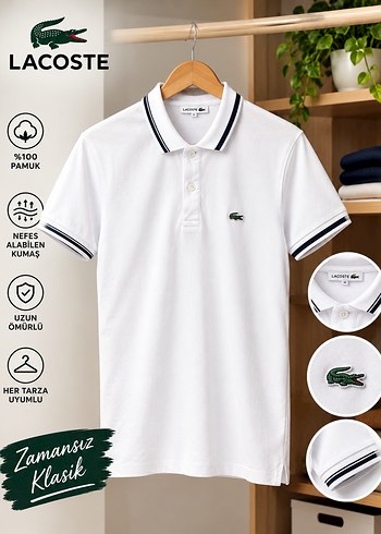 Lacoste Beyaz Polo Tisort