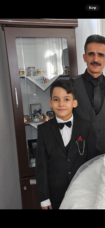 9 Yaş Beden siyah Renk Çocuk takım elbise
