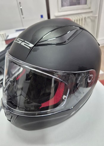 Siyah LS2 Motosiklet Kaskı Velcro Bantlı - Görsel 3