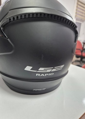 Siyah LS2 Motosiklet Kaskı Velcro Bantlı - Görsel 2