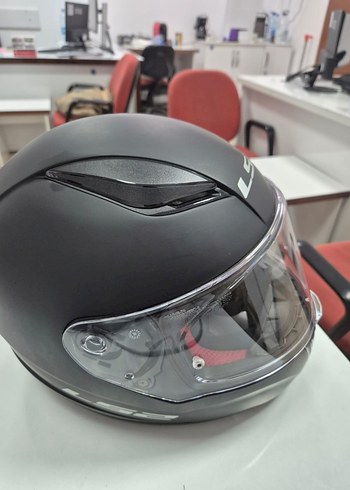 Siyah LS2 Motosiklet Kaskı Velcro Bantlı - Görsel 5