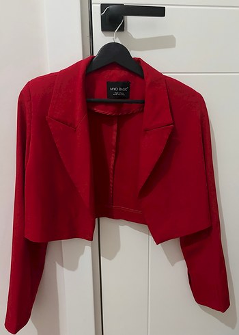 Zara Kirmizi Kisa Blazer Ceket