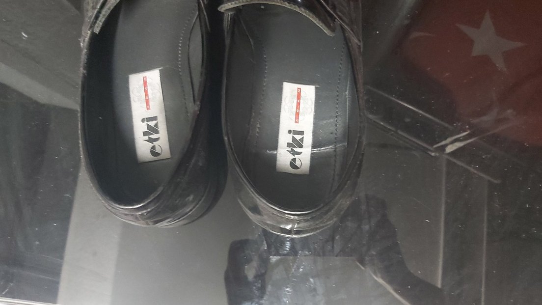 Erkek Siyah rugan kösele Ayakkabı - Görsel 4