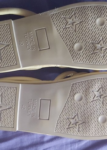 Sari bantlı Kadın Puf Sandalet - Görsel 2