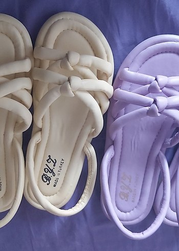 Sari bantlı Kadın Puf Sandalet - Görsel 3