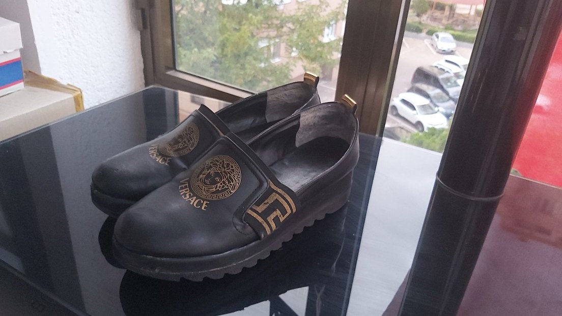 Versace Erkek Klasik Kahverengi Deri Ayakkabı - Görsel 3