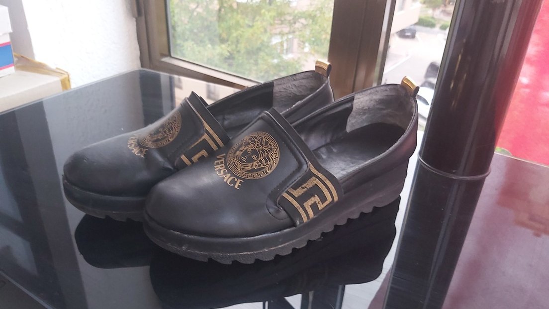 Versace Erkek Klasik Kahverengi Deri Ayakkabı - Görsel 4