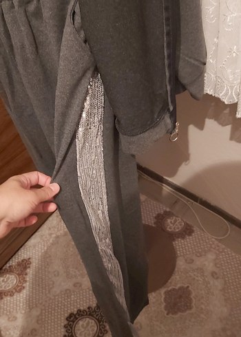 Gri Kadın Salaş Eşofman Takımı - Görsel 5