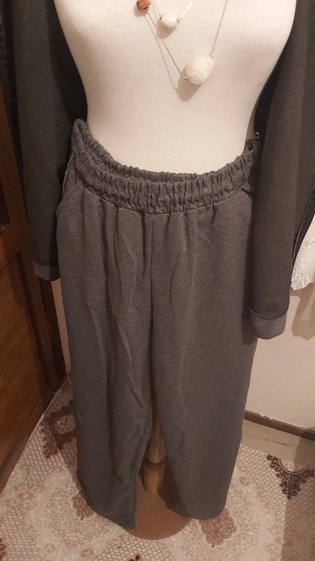 Gri Kadın Salaş Eşofman Takımı - Görsel 4