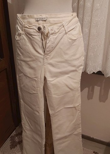 44 Beden sarı Renk açık sarı denim Pantolon