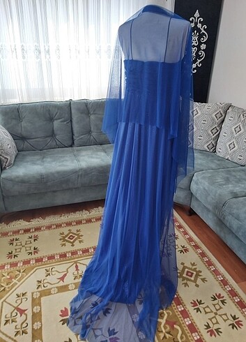xl Beden mavi Renk Abiye nişan elbisesi