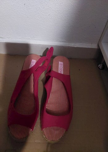 Pembe Dolgu Topuklu Kadın Espadril - Görsel 5