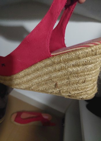 Pembe Dolgu Topuklu Kadın Espadril - Görsel 2