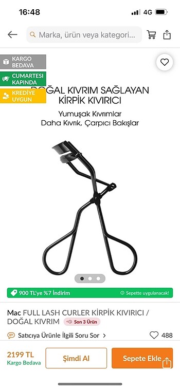 Mac kirpik kıvırıcı