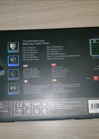 Rampage KB-R78 Çok Renkli Aydınlatmalı Klavye - Görsel 2