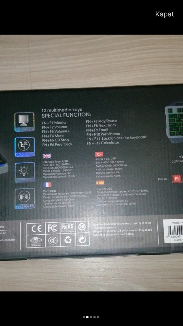 Rampage KB-R78 Çok Renkli Aydınlatmalı Klavye - Görsel 2