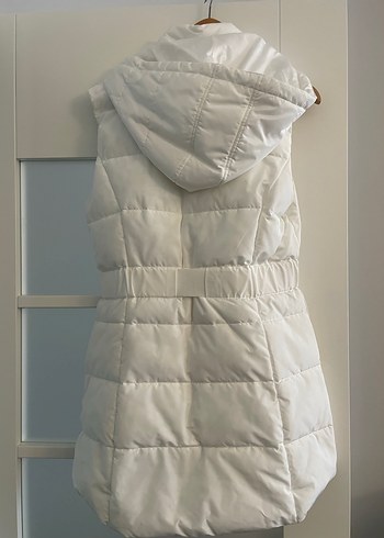 Beymen Club Beyaz Kemerli Kadın Midi Yelek - Görsel 3