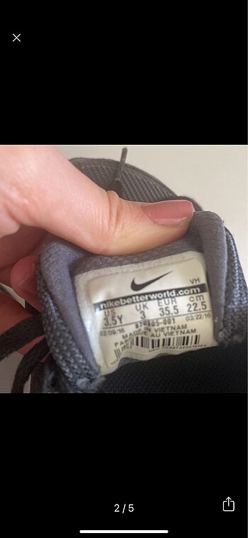 36 Beden Nike spor ayakkabı