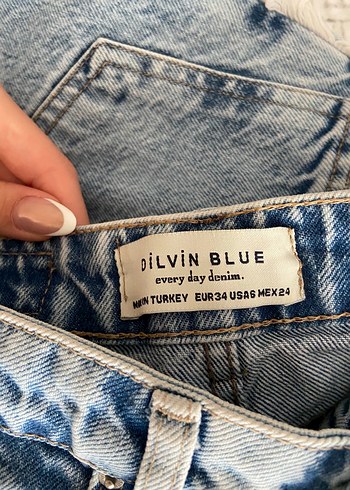 34 Beden mavi Renk Kadın Mavi Denim Pantolon