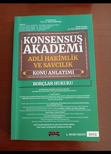 Konsensus Borçlar Hukuk Kitabı 