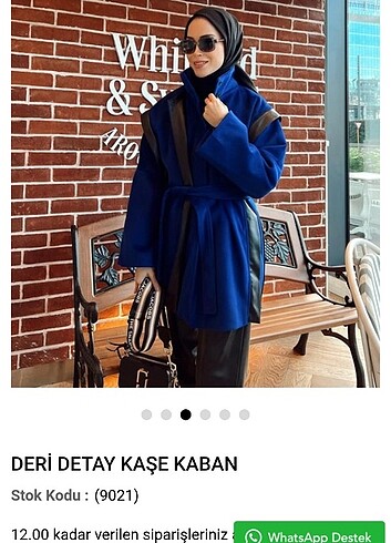 Diğer Deri detay kaşe kaban