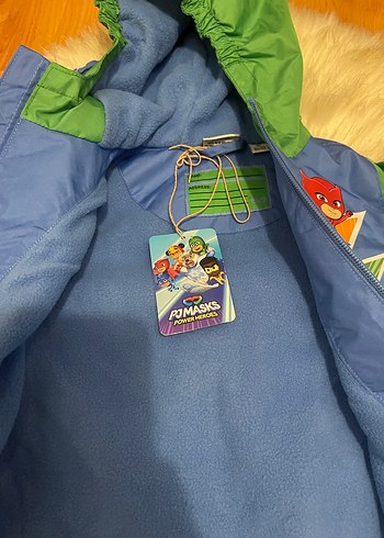 Mavi Renkli PJMASKS Baskılı Bebek Kayak Tulumu - Görsel 2