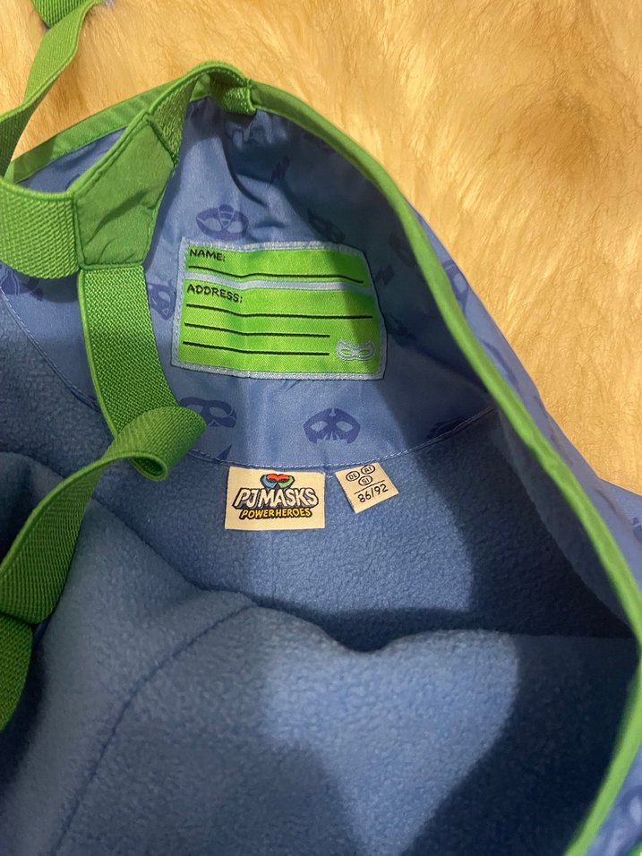 Mavi Renkli PJMASKS Baskılı Bebek Kayak Tulumu - Görsel 4