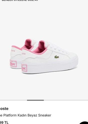 Lacoste Platform Kadın Beyaz Sneaker - Görsel 2