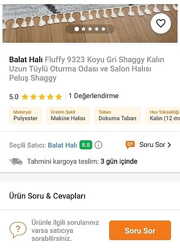 Peluş halı 