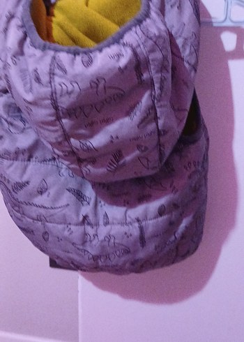 Kız Çocuk Pembe Fermuarlı Yılan Desenli Yelek - Görsel 2