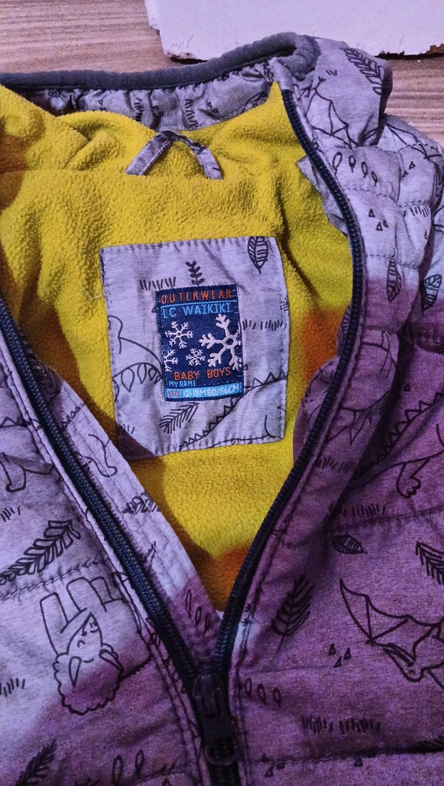 Kız Çocuk Pembe Fermuarlı Yılan Desenli Yelek - Görsel 3