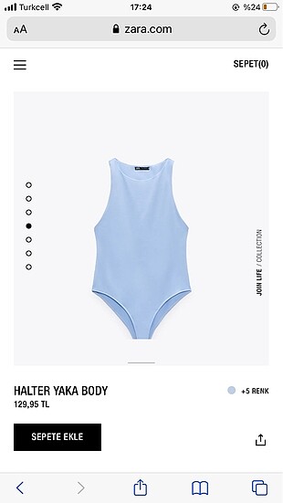 Zara Orijinal zara BODYSUİT bedenleri mevcut