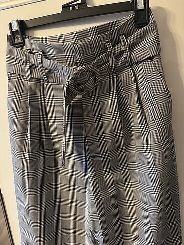 xs Beden gri Renk Zara ekose pantolon