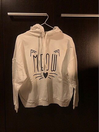 Beyaz oversize sweatshirt