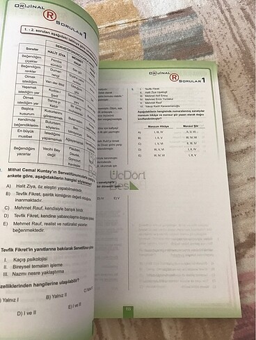 Üçdörtbeş Ayt edebiyat soru bankası - Görsel 5