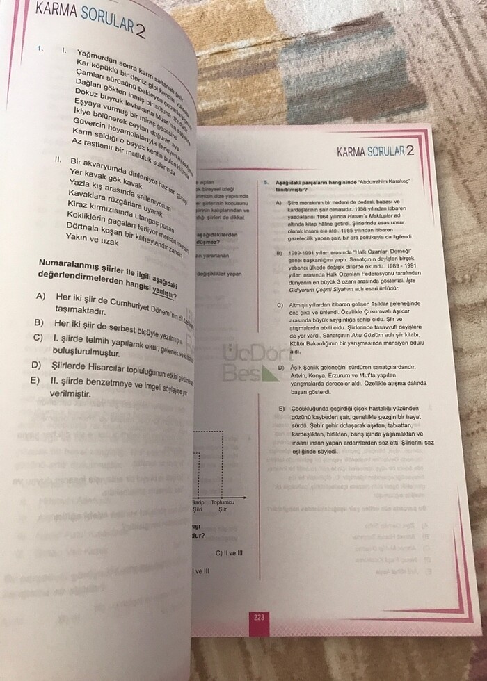 Üçdörtbeş Ayt edebiyat soru bankası - Görsel 3